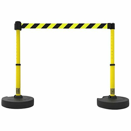 BANNER STAKES PLUS Yellow/Black Diagonal Stripe Barricade System PL4008 466PL4008